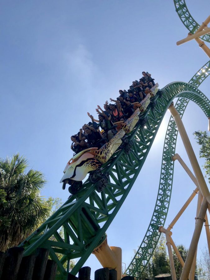 Students ride various roller coasters for science and discovery of g-forces.