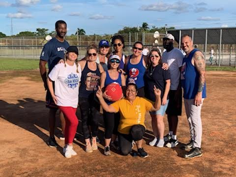 To encourage staff members to stay active, the school district creates the faculty kickball team. “I enjoy getting to know the teachers out of the classroom and on the field,” Misty Connelly, assistant principal said.