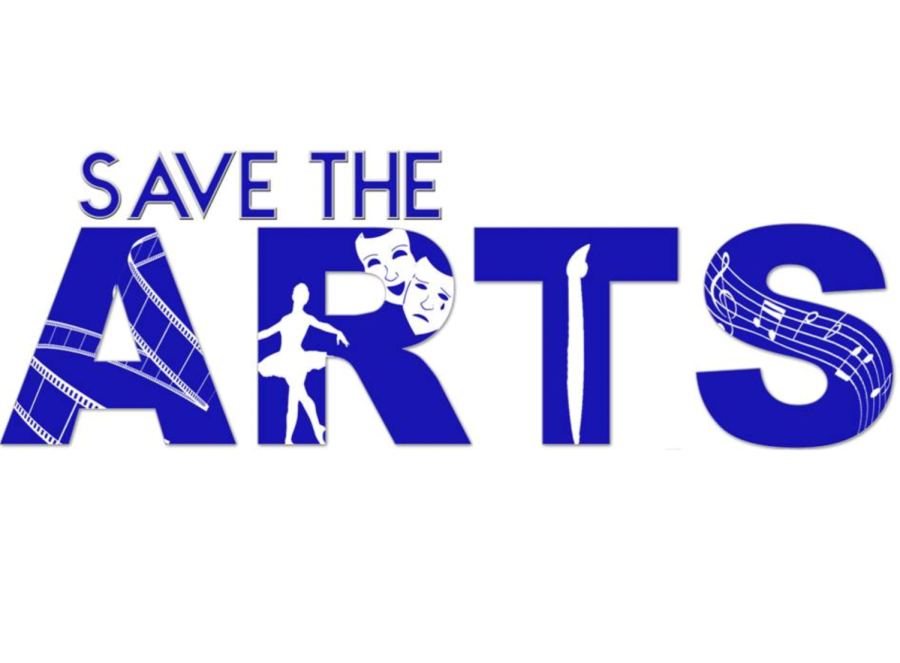 The digital logo for the “Save the Arts” campaign, consists of representation for all art majors. Susy Díaz Piesco said, “The campaign is a way for us to say ‘help us save the arts, and help us aid what the students need in their art area.’ There is never a department that is left out.” Graphic by Susy Díaz Piesco