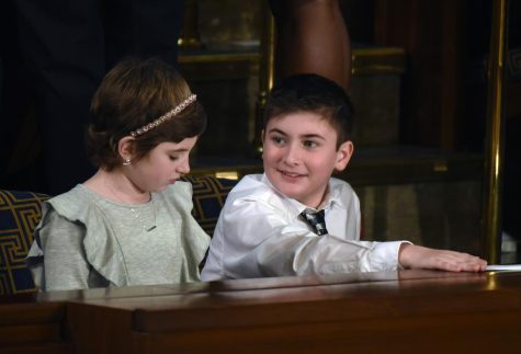 Joshua Trump, a Delaware boy bullied for his last name, attends President Trumps State of the Union address as a special guest on Capitol Hill in Washington, D.C., on Tuesday, Feb. 5, 2019. (Olivier Douliery/Abaca Press/TNS)