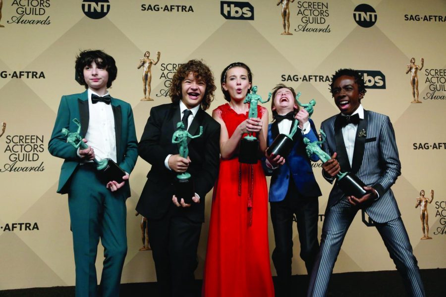 “Stranger Things” backstage the 23rd Annual Screen Actors Guild Awards at the Shrine Auditorium in Los Angeles on Sunday, Jan. 29, 2017. (Mark Boster/ Los Angeles Times/TNS)
