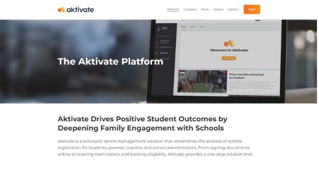 The new sports registration website for Palm Beach  County Schools, aktivate.com, provides many families with a more suitable way to sign their kids up for sports. “I feel like its convenient that it is online now and accessible to anyone,” Brianna Babinski, eighth grade vocal major, said. Photo from Aktivate website