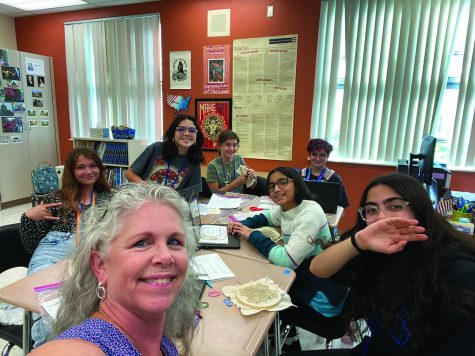 Stitch club is something many students can enjoy together. “By decreasing the stress you are increasing a lot of laughter,” Co-sponsor Bonnie McCarthy said. “It’s just a good way to get together and enjoy a common interest.” Photo courtesy of Tamara Bejarano
